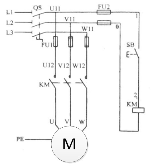 电机点动电路图