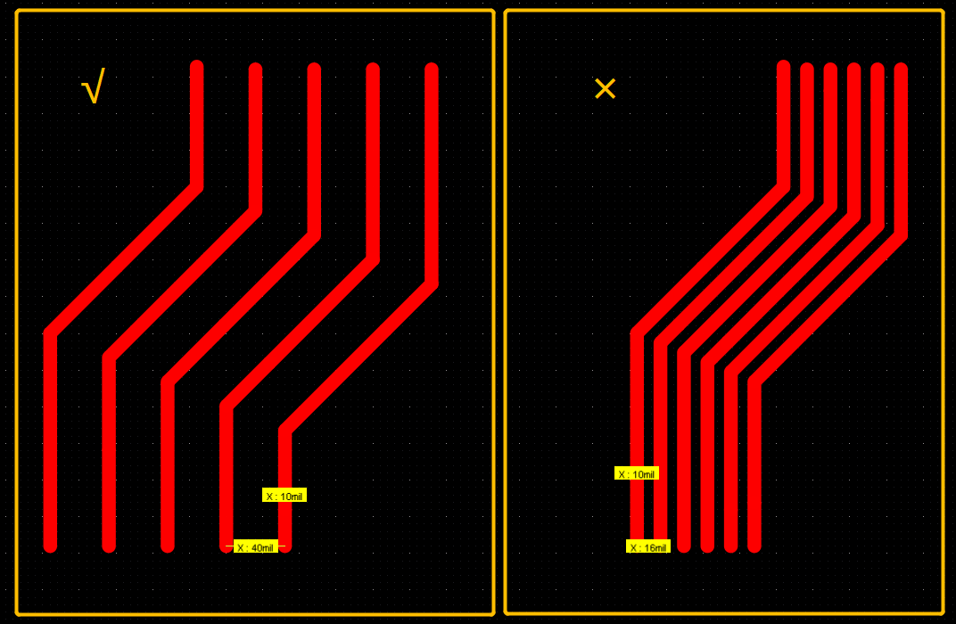 PCB板线宽布局