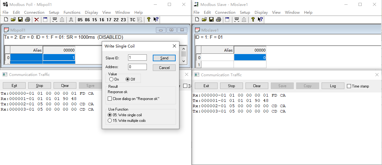 modbus RTU协议单线圈