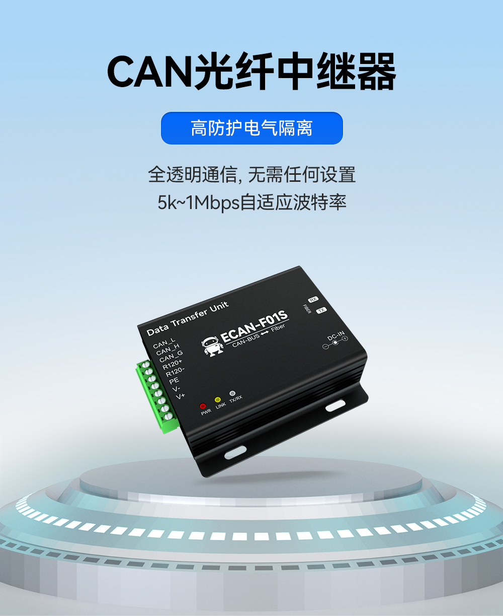 CAN转光纤通信设备1