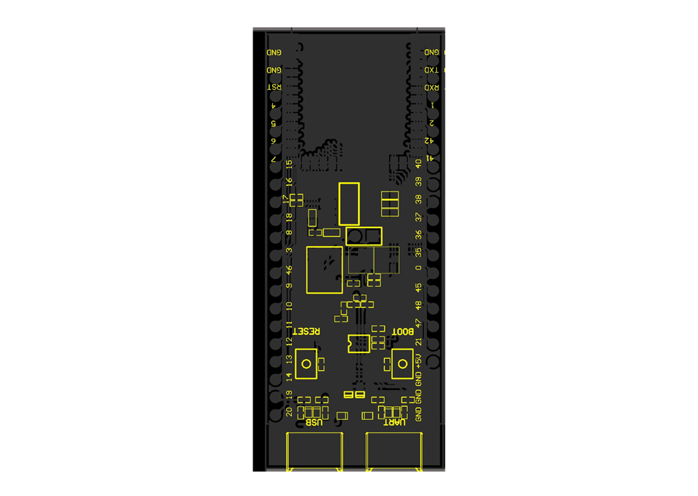 ESP32-S3-WROOM-1TB 通用型双核WiFi蓝牙模块引脚定义图